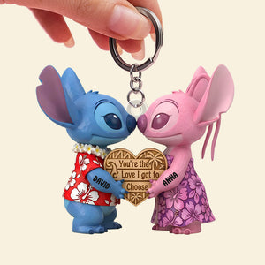 Kissing Couple Acrylic Keychain - Personalized Gifts For Couples 05TOTN251125