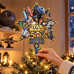 50th Anniversary Acrylic Christmas Tree Topper - Personalized Gifts For Cosmic Lovers 11ohlu081026