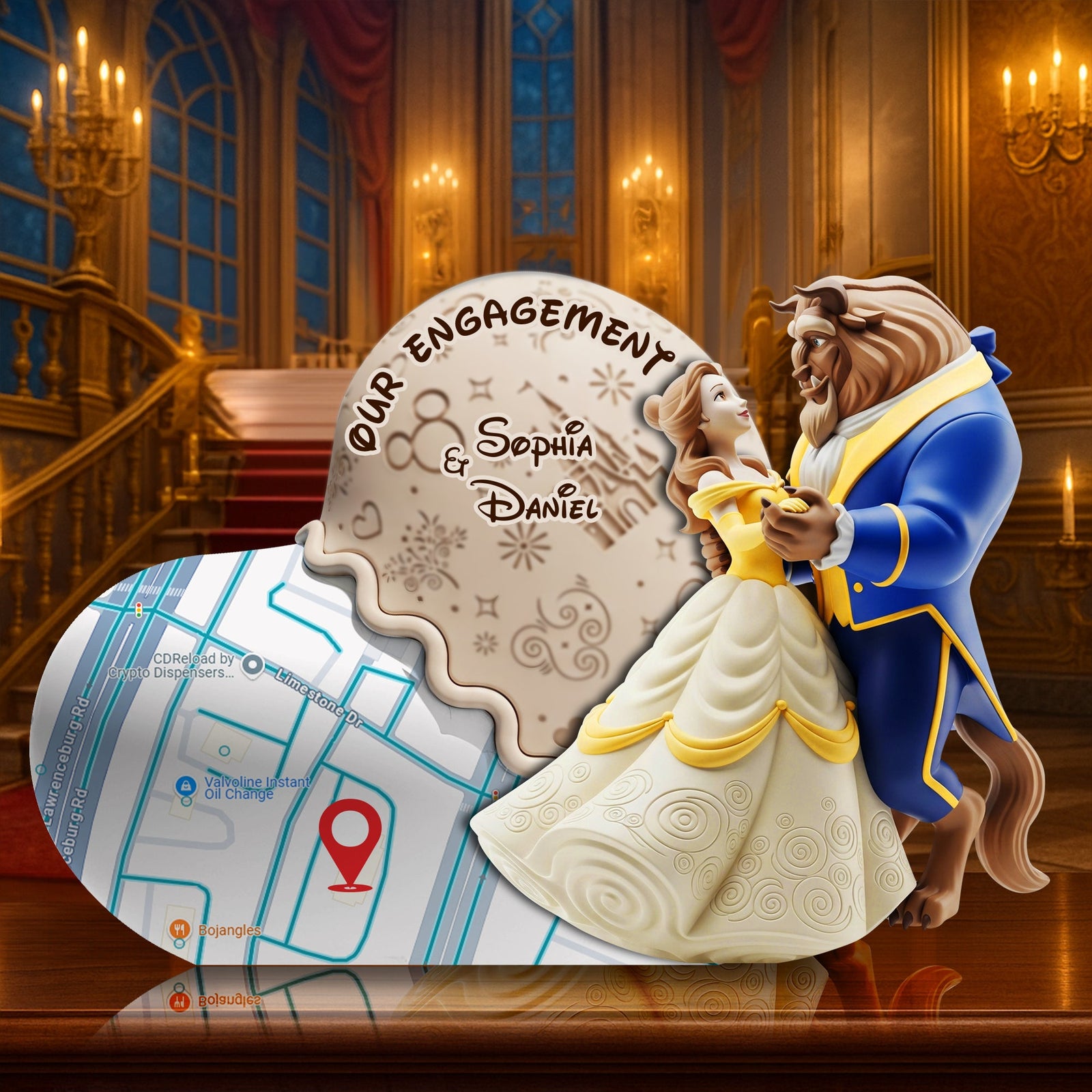 Couple's Sweet Engagement Acrylic Plaque - Personalized Gifts For Couples 01OHLU170725