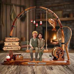 Fishing Couple Acrylic Plaque - Personalized Gifts For Couples 01ohta220126