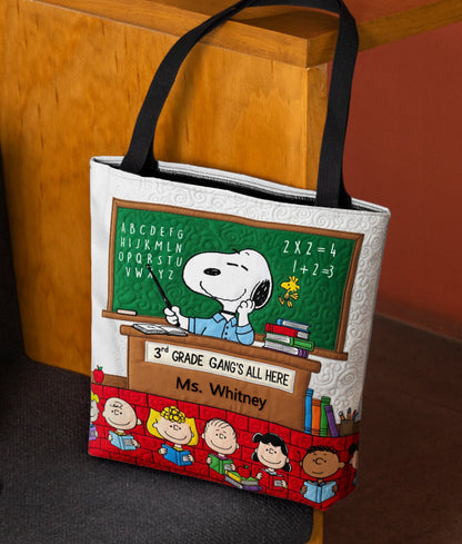 Cute Teacher Tote Bag, Personalized Gifts For Teacher 02qhmg220725