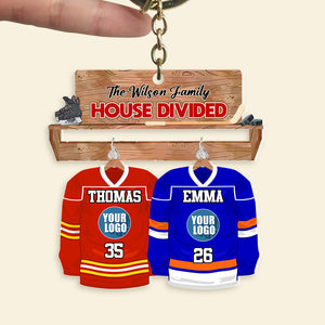 Ice Hockey Divided Family Personalized Gifts For Family Keychain 02HUDT090725