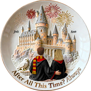 Always & Forever Round Plate - Personalized Gifts For Couple 02NATN311225