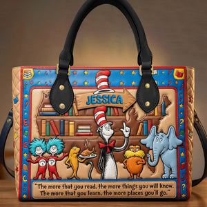 Reading Leather Bag - Personalized Gifts For Book Lover Teacher Leather Bag 05PALU060226