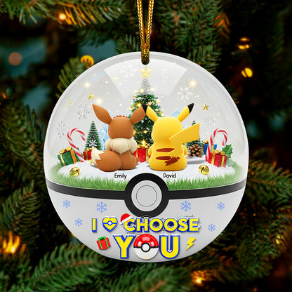 Cartoon Couple Christmas Ornament - Personalized Gifts For Couple 02ohqn090825