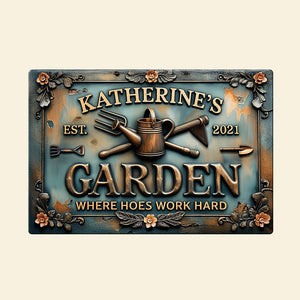 Hoe Life Metal Sign – Personalized Gifts for Garden Lovers 04qhqn090725-Homacus