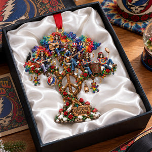 Grateful Dead Peace Tree Ornament, Personalized Gifts For Music Lovers & Hippie 04qhlu080926