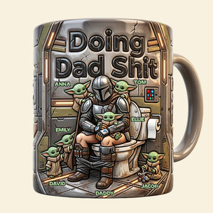 Funny Dad Doing Magic Coffee Mug - Personalized Gifts For Dad 04nadt170426