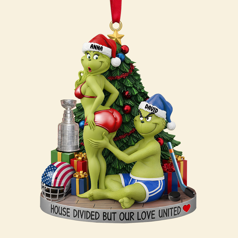 Personalized Funny Gifts For Ice Hockey-loving Couple Christmas Ornament 02hutn250925