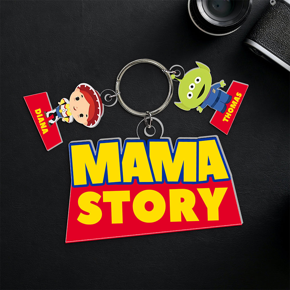 Personalized Gifts For Mom Keychain Mom Story-Homacus