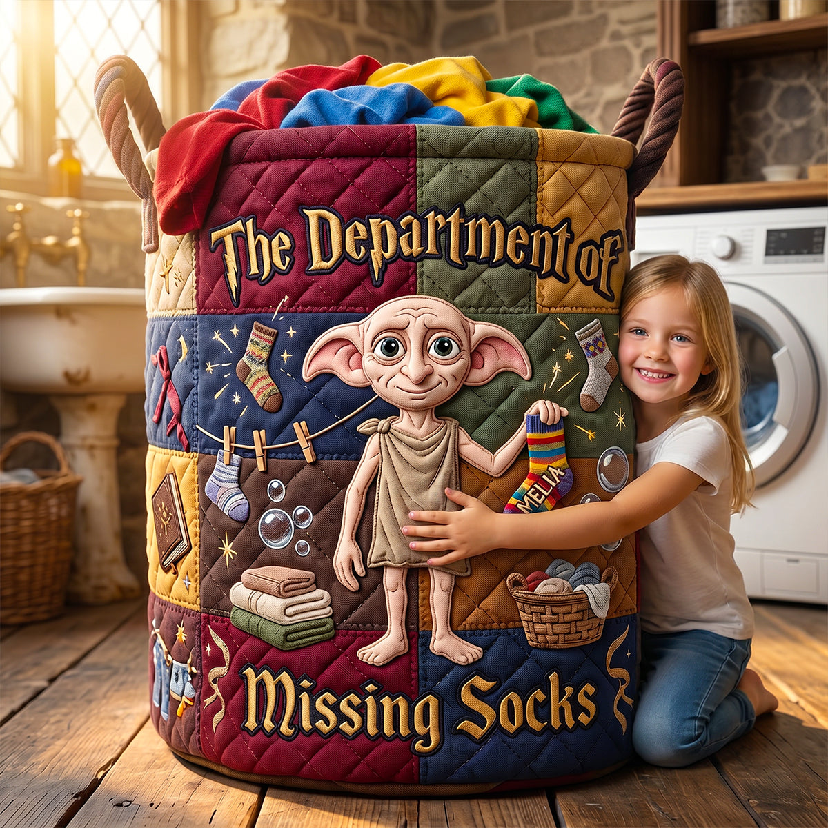 The Lost Socks Laundry Basket - Personalized Gift For Fantasy Lovers 03TYDT300626