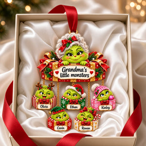 Grandma’s Little Monsters Acrylic Ornament - Personalized Gifts For Grandma 01TOTN201026