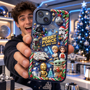 Merry Galactic Force Christmas Phone Case - Personalized Christmas Gifts 02palu201026