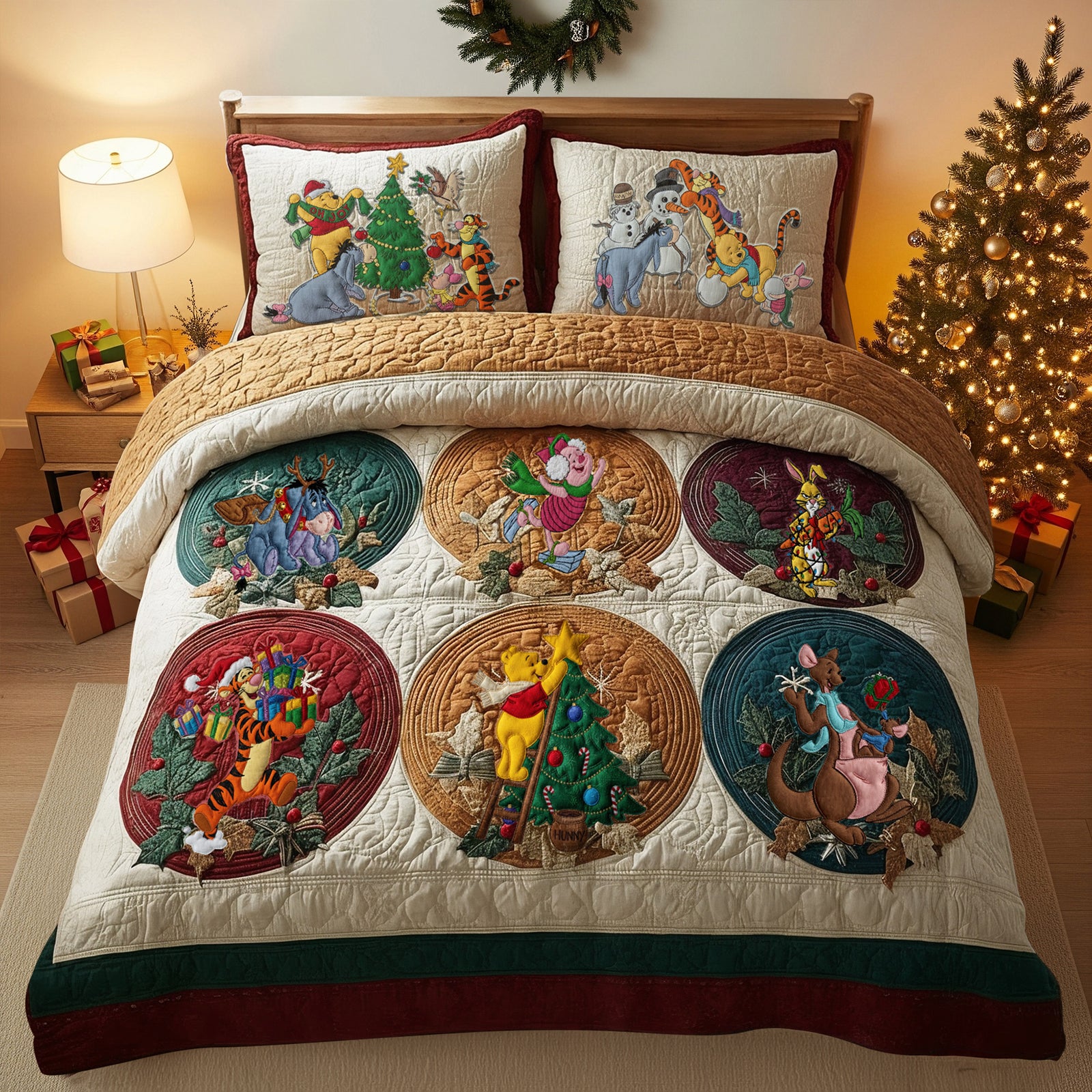 Cute Christmas Gang Quilt Bed Set - Personalized Gifts For Movie Fans 03QHLU031025
