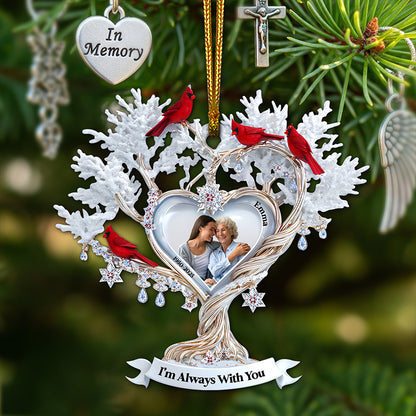 Cardinal Memory Custom Photo Ornament - Personalized Memorial Gift For Loved Ones 01TGLU180825