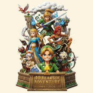 40 Years of Adventure & Courage Shaped Plaque – Personalized Anniversary Gift 01TOTN170326