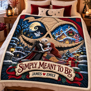 Gothic Soulmates Couple Blanket - Personalized Gift For Couples 01HALU161026