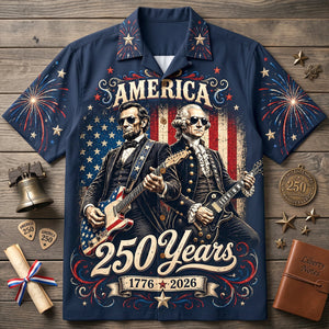 Celebrating 250 Years Of Freedom Hawaiian Shirt - Personalized Gifts For Patriots 01NATN290526