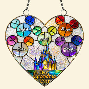 Best Grandma Ever Suncatcher Ornament - Personalized Mother's Day Gifts 04hutn120226