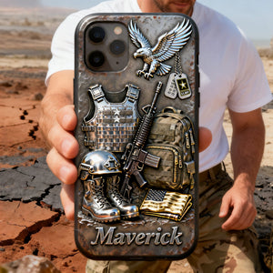 Patriotic Veteran Phone Case – Personalized Gift For Veteran 06TGLU090226