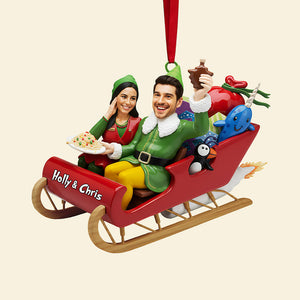 Personalized Gifts For Christmas, Custom Photo Couple Acrylic Ornament 02huta101025