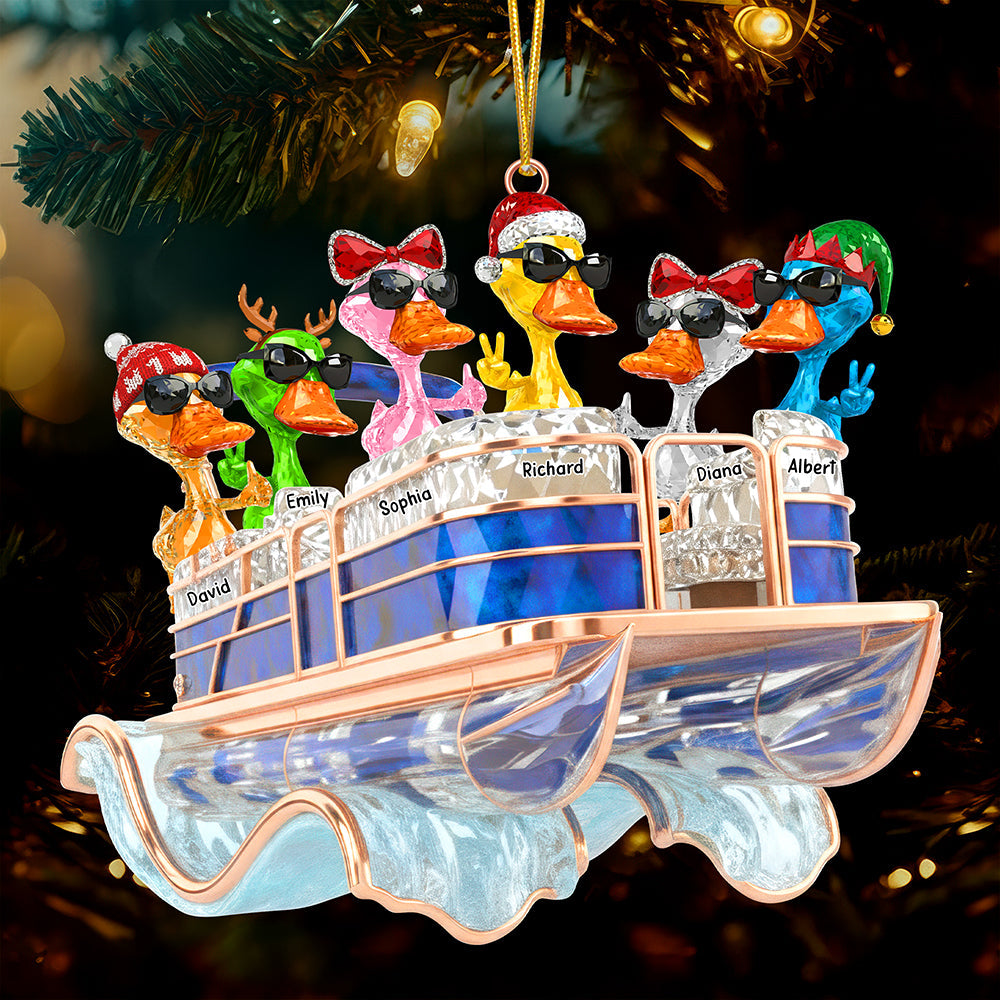 Fun Duck Pontoon Trip Ornament, Personalized Gifts For Pontoon Lovers 05qhqn250925-Homacus