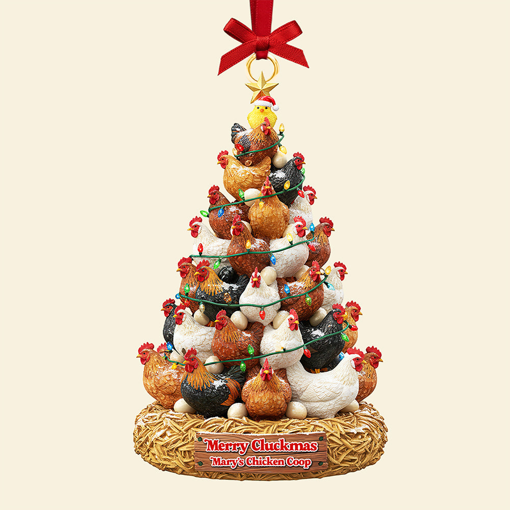 Personalized Gifts For Chicken Lovers Christmas Ornament 02hyta240925 - Ornament - GoDuckee