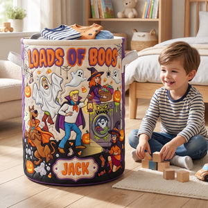 Loads Of Boos Quilted Laundry Basket - Personalized Gifts For Halloween 05haqn100826