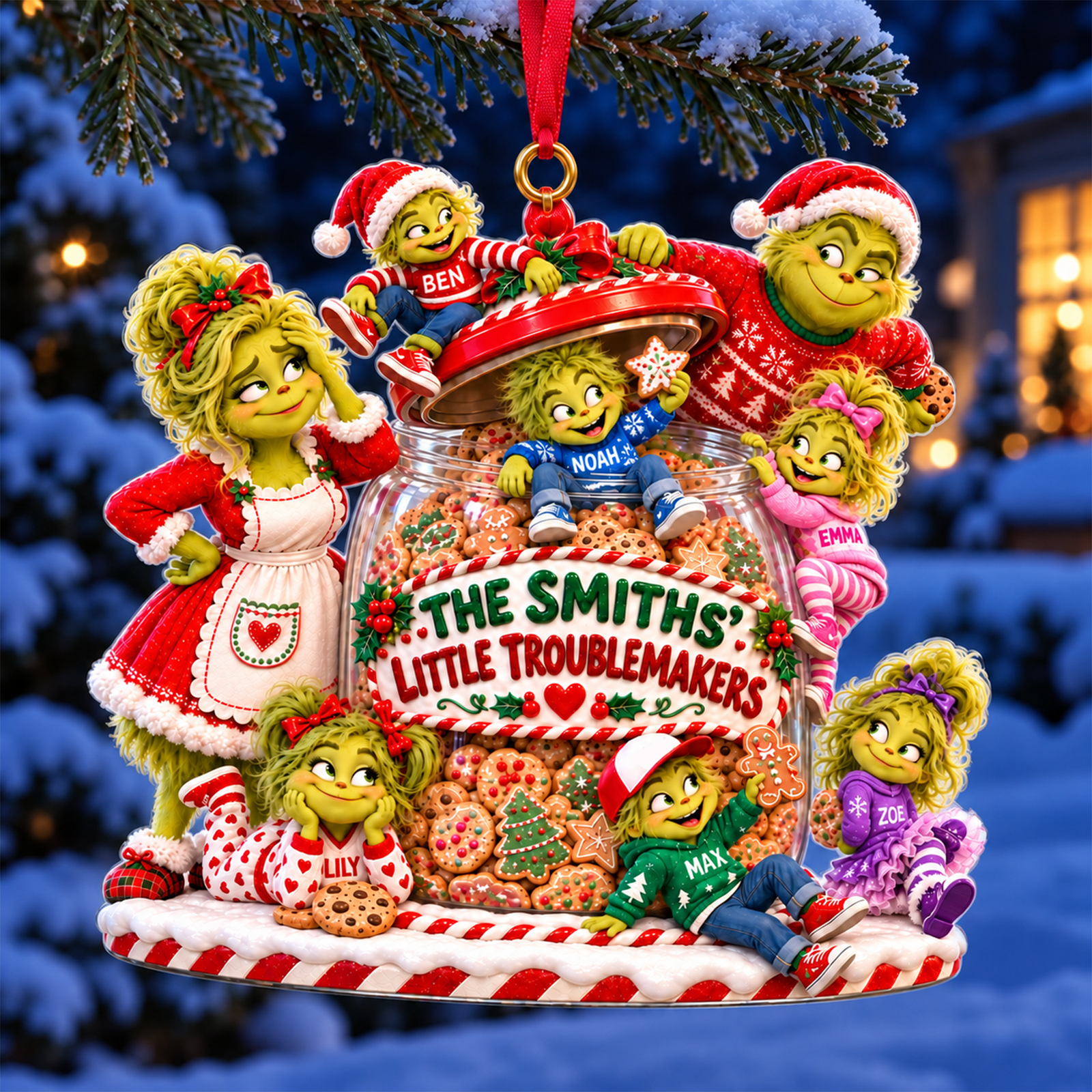 Little Troublemakers Family Ornament - Personalized Christmas Gifts 03haqn211026
