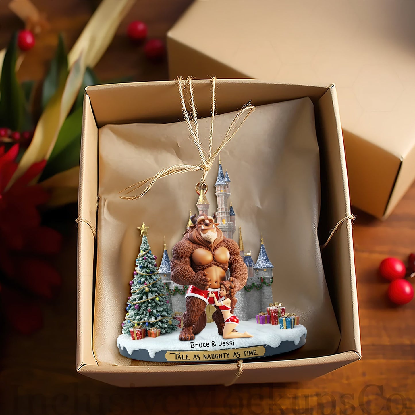 Tale As Naughty As Time Ornament - Personalized Christmas Gift For Couples 01OHLU190925