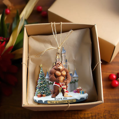Tale As Naughty As Time Ornament - Personalized Christmas Gift For Couples 01OHLU190925