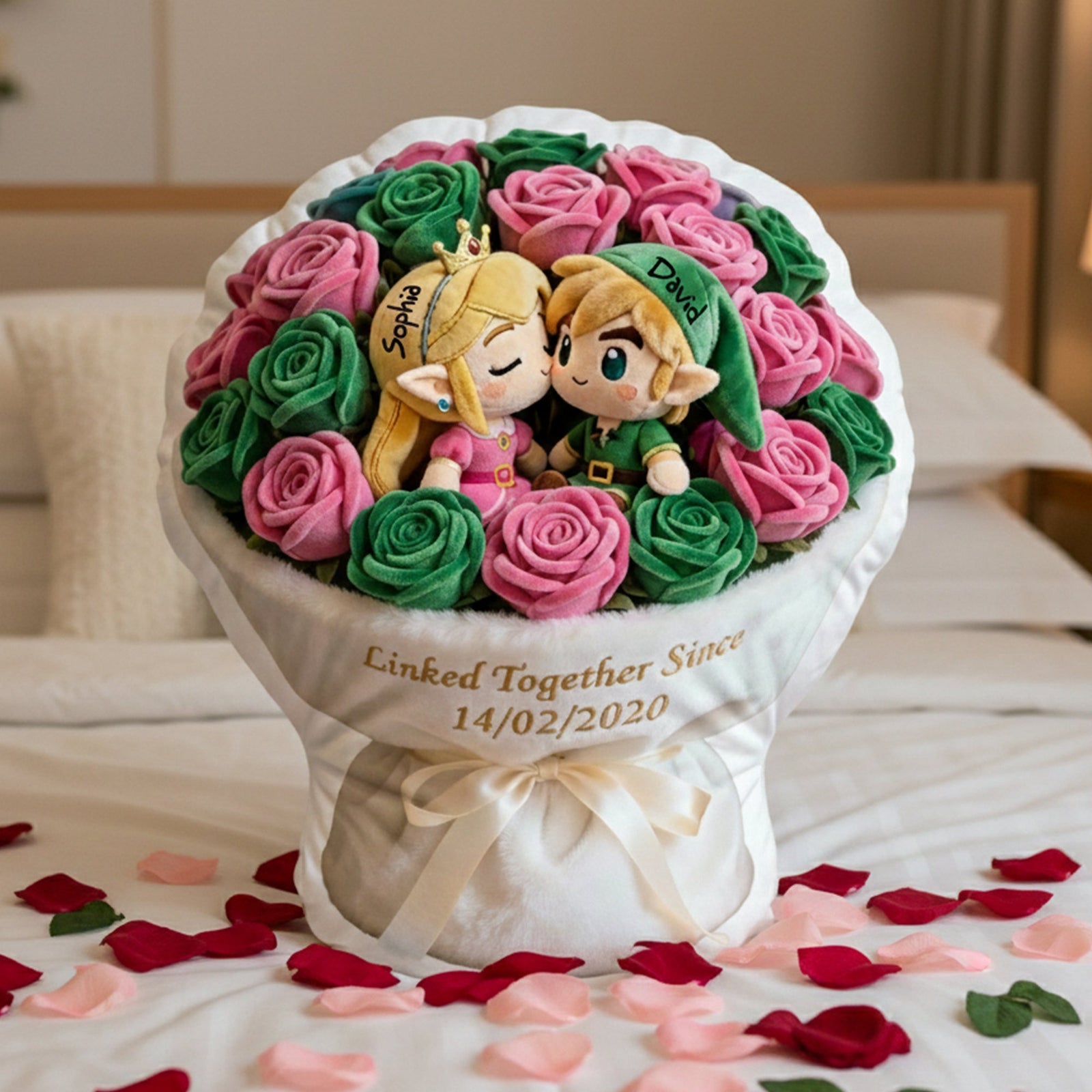 Blooming Hearts Shape Pillow - Personalized Gifts For Couple 04TGLU020226