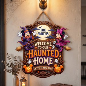 Enter If You Dare Acrylic Sign - Personalized Spooky Gifts For Family 01toqn310726