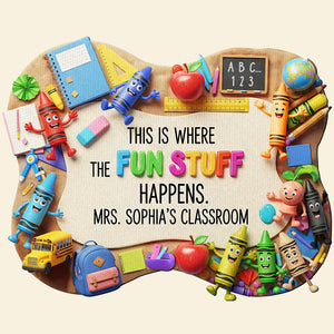 Fun & Colorful Doormat - Personalized Gifts For Teacher 03HUTN060825
