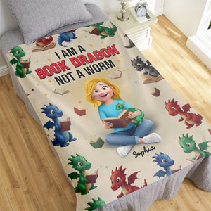 Book Dragon Blanket - Personalized Gifts For Book Lovers 01naqn181225