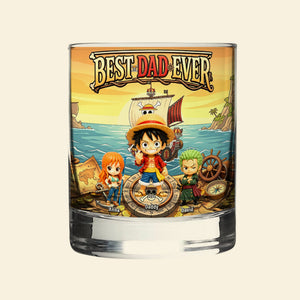 Anime Adventure Round Glass - Personalized Gifts For Dad 07toqn140526