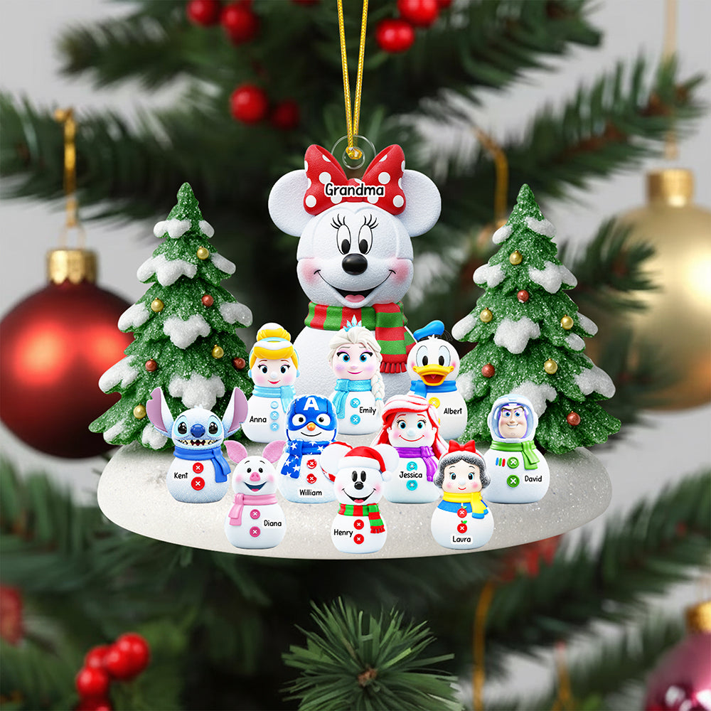 Cartoon Characters Christmas Ornament - Personalized Gifts For Grandma 05naqn040925