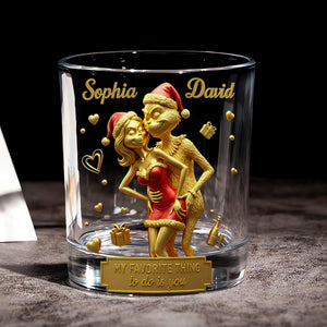 Cheeky Couple Drinking Glass - Personalized Gifts For Couples 06PGLU221025