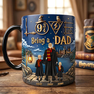 Fantasy School Dad And Kids Heat Changing Coffee Mug - Personalized Gifts For Father's Day Color Changing Mug 02HUTN210526TM