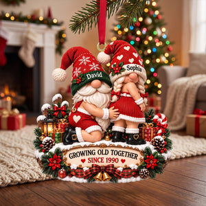 Cheeky Old Couple Ornament - Personalized Christmas Gift For Couples 02NATN260926