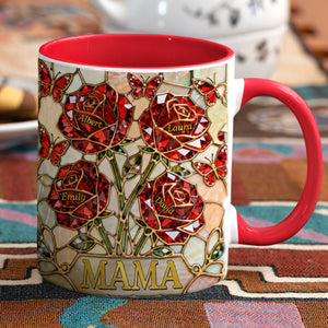 Roses Mom And Kids Coffee Accent Mug - Personalized Gifts For Mother's Day Coffee Mug 03HYQN050226