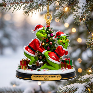 Playful Touch Couple Ornament - Personalized Gift For Couples 02NAQN010826