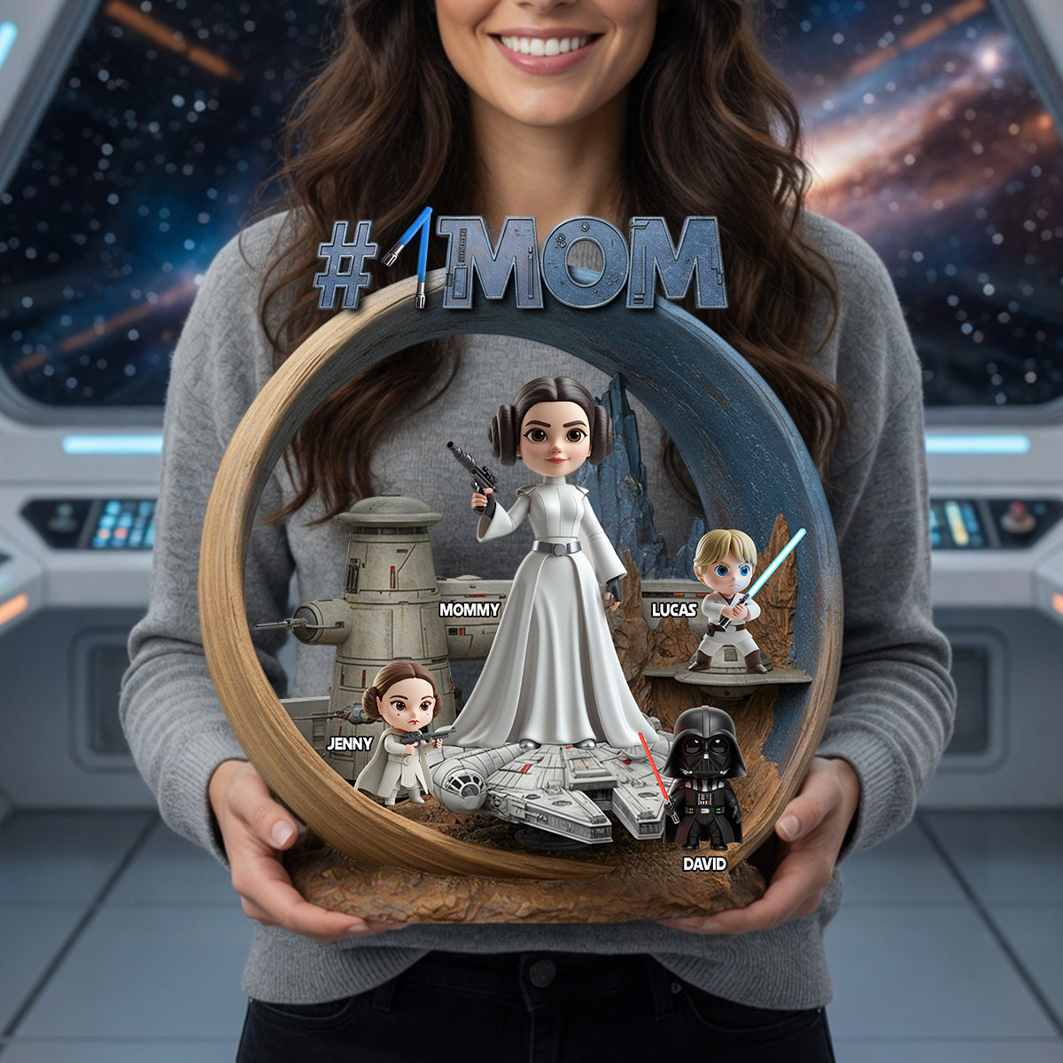 Best Mom In The Universe Plaque – Personalized Gift For Moms 021QHTN250425