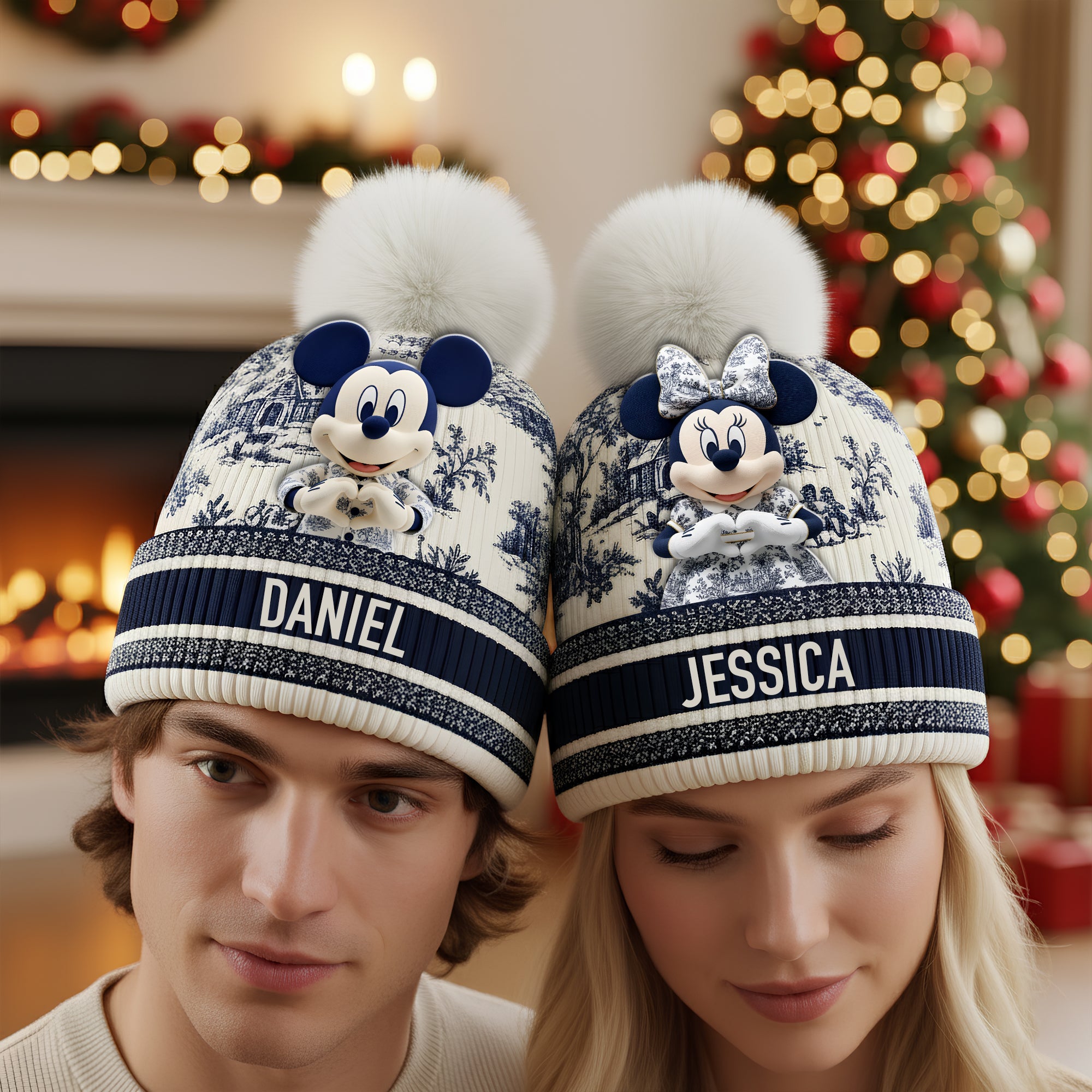 Cute Characters Bobble Beanie Hat - Personalized Christmas Gift 01PGLU201025