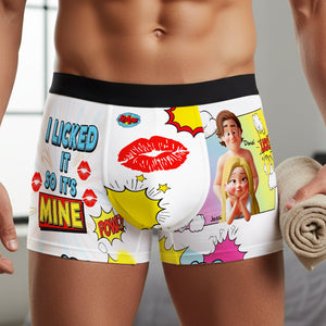 Flirty Couple Men's Boxers - Personalized Christmas Gifts For Him 04TGLU060925