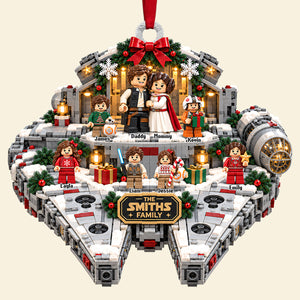 Lovely Legend Family Exploring The Interstellar Acrylic Ornament - Personalized Christmas Gifts For Family 03hata070926