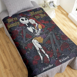 Spooky Couple Blanket - Personalized Gifts For Couple 02toqn021225