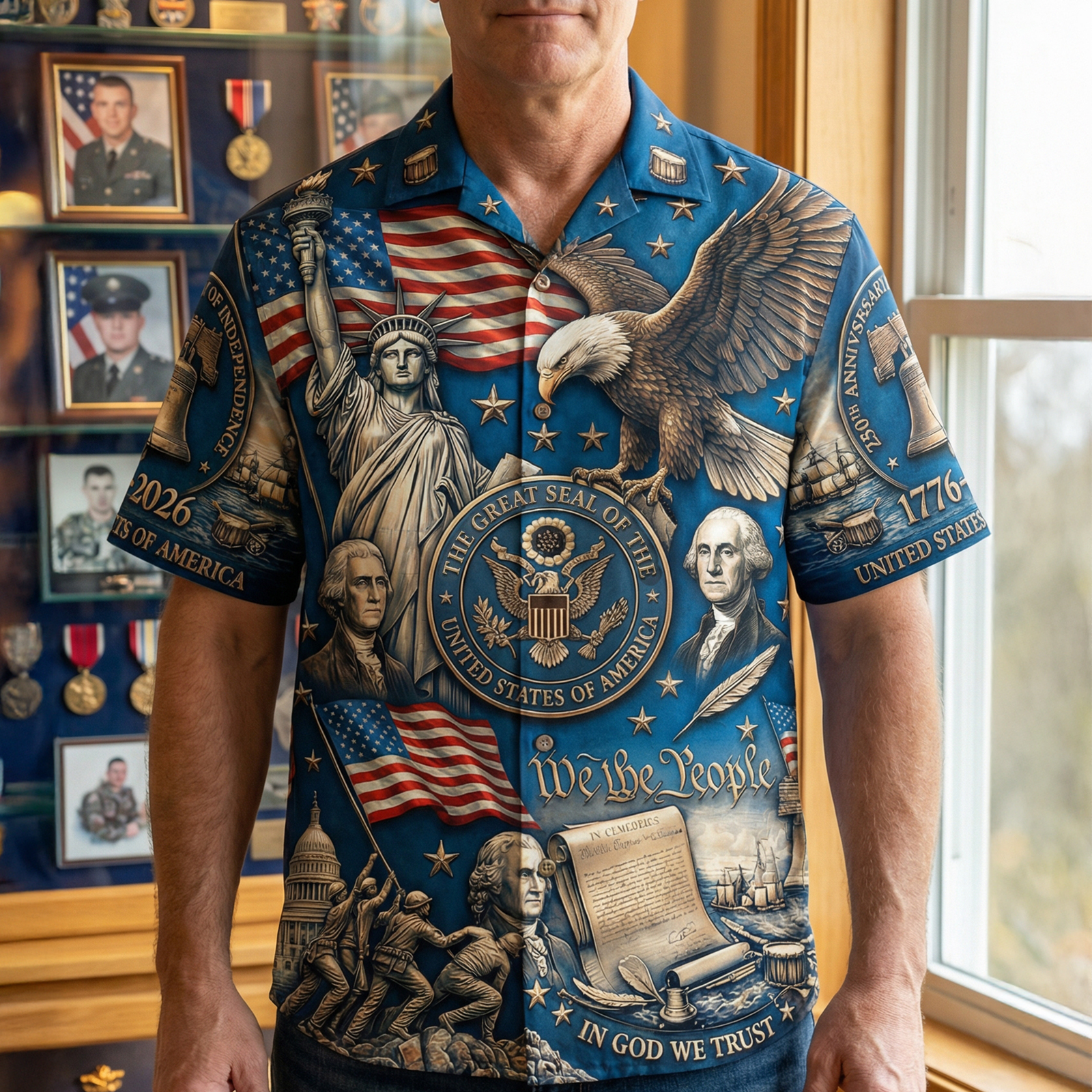 Proud American Anniversary Hawaiian Shirt – Personalized Gift for Patriots 03qhqn250226