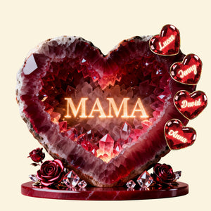 Mommy Heart Acrylic Plaque - Personalized Gifts For Mom 02hytn050226