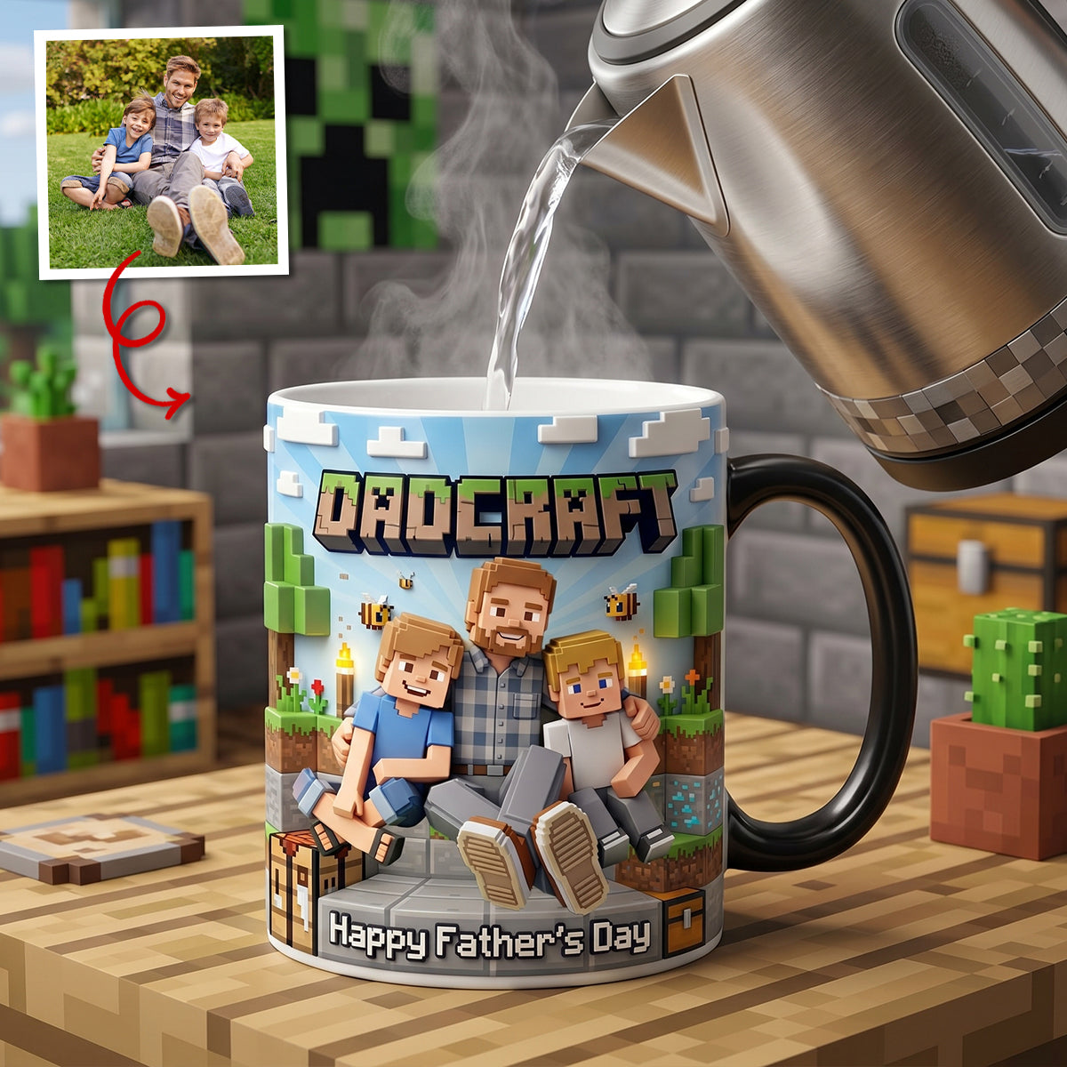 Creative Builder Dad Magic Mug - Personalized Custom Photo Gifts For Dads 01NATN120526